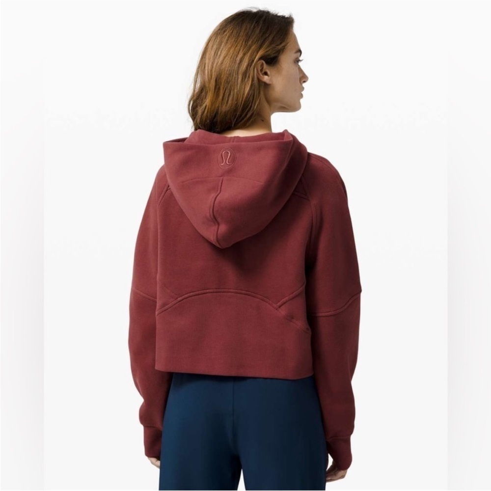 Lululemon Scuba Oversized 1/2 Zip Hoodie Sweatshirt Savannah Maroon Red Burgundy - Picture 14 of 15